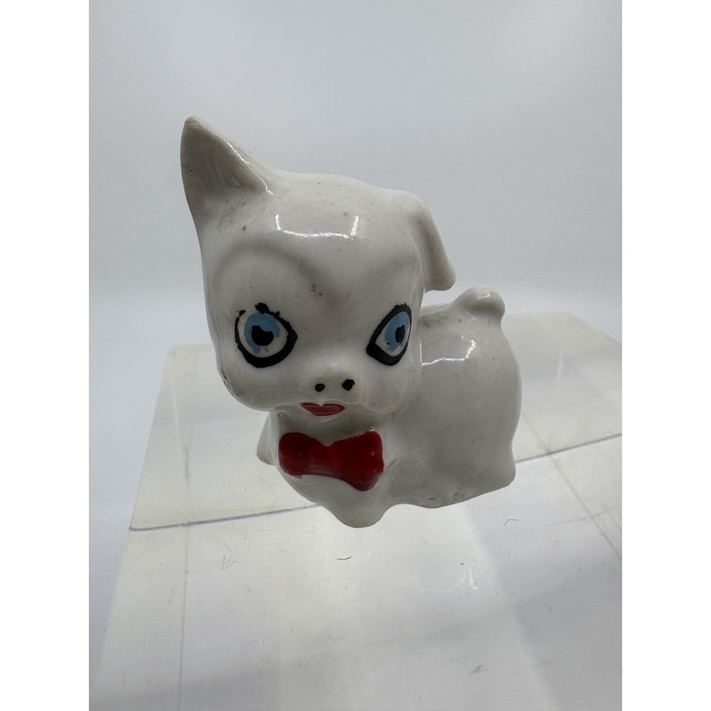 Vintage 1950's Miniature Porcelain Pig Figurine Japan Hand Painted Kitsch